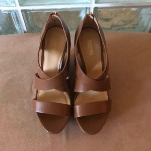 Michael Kors Brown Wood Wedges